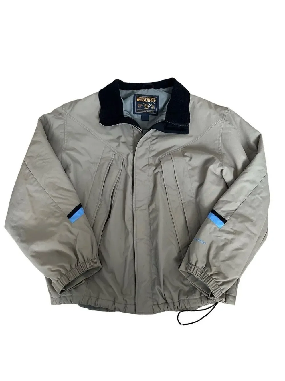 john rich and bros woolrich nylon bommer jacket men’s L outdoors zip up in ash